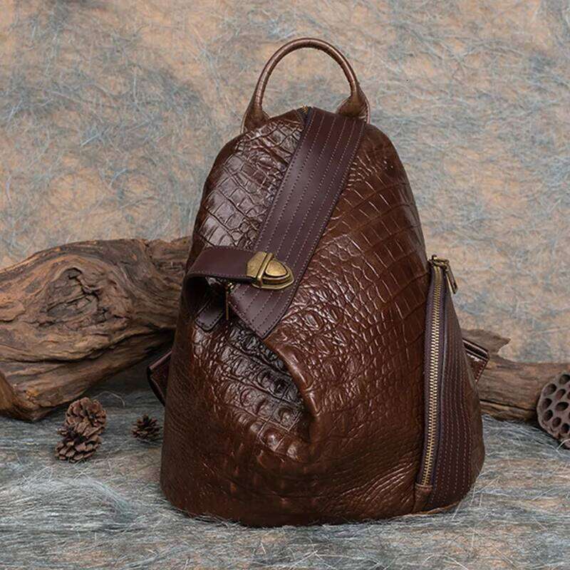 Johnature Vintage Eming Genuine Leather Backpack Multipurpose Women Bag Natural Real Cowhide Handmade Travel Backpacks