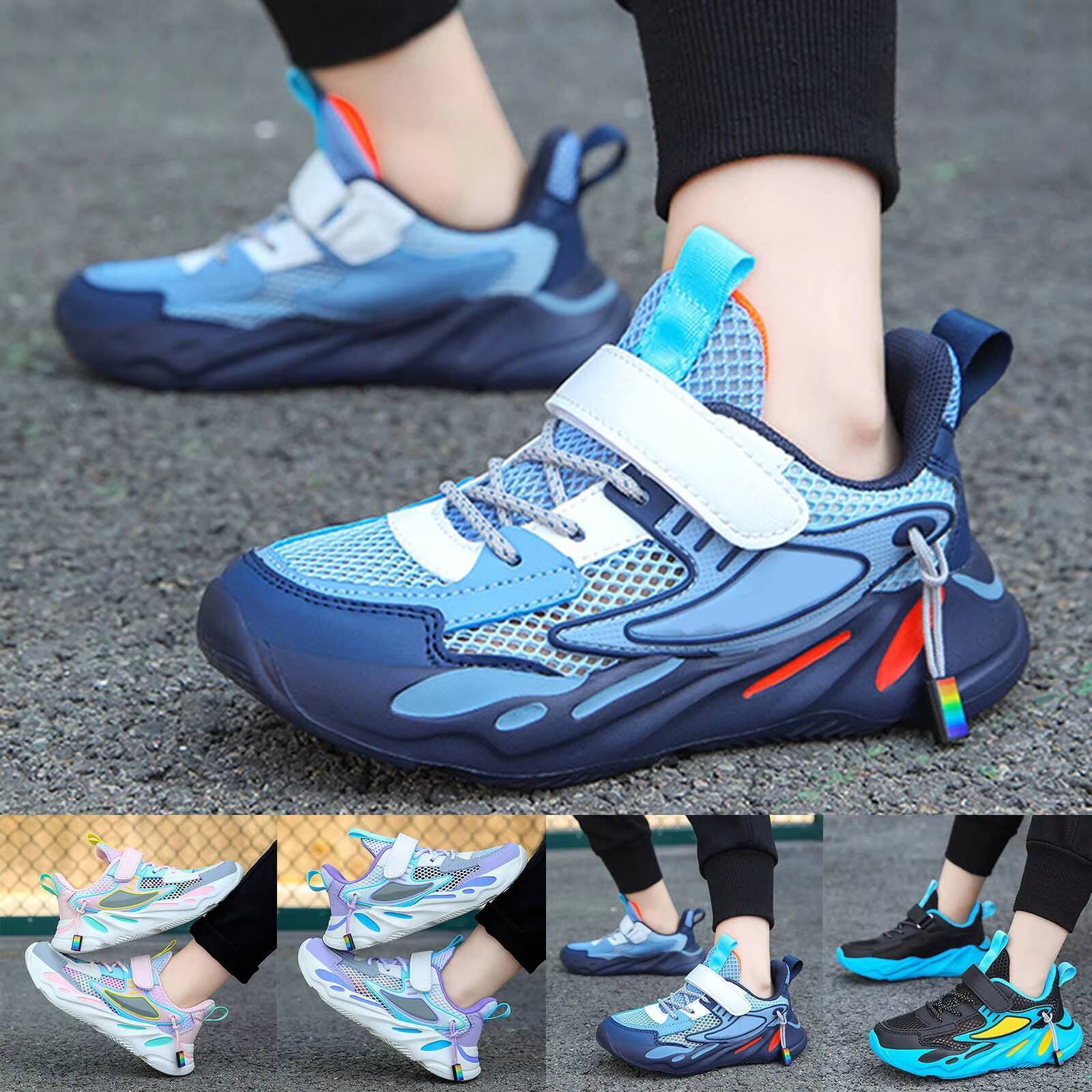 Ddmyshoesvip Breathable Mesh Kids Sneakers Lightweight Boys Casual Running Shoes Children's Shoes Stylish Footwear Girls Size