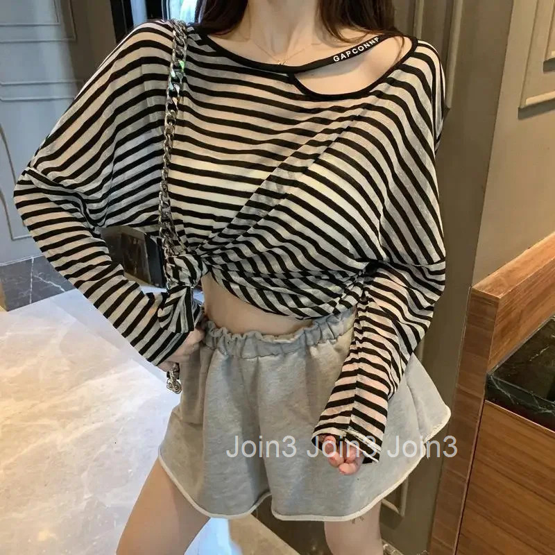 With Sleeves Cotton Top Female Spring Autumn Womens Long Sleeve T-shirt Y2k Vintage One Pieces Emo Korean Reviews Clothes Style