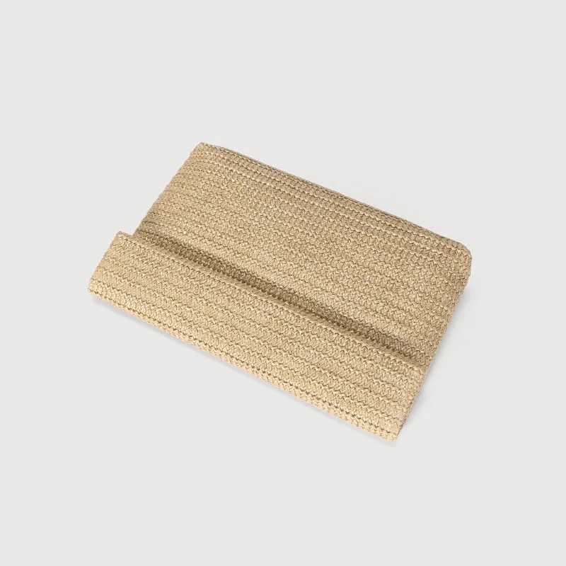 Fashionable Fold Straw Woven Clutch Bag Women Handmade Beach Bag Summer Hasp Envelope Clutch Purse Travel Street Photo Handbag Z250618