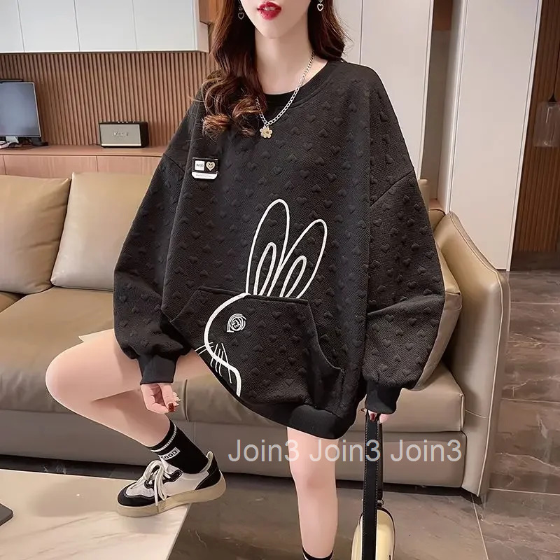 Grey Sweatshirt for Women Korean Woman Tops Black Coat Fashion Xxl On Promotion Kpop Outerwears 2025 Trend Pullover Matching E M