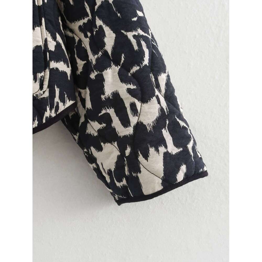 Foreign Trade Women's Clothing New Style, Fashionable And Versatile, Animal Pattern Printed Cotton Jacket
