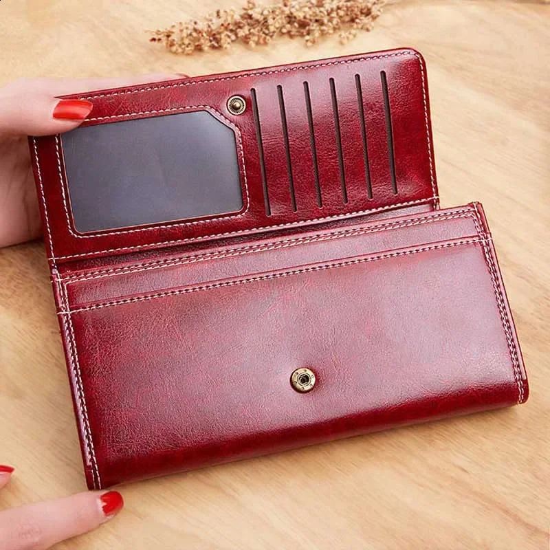 Womens Leather Wallet Woman Long Wallets Fashion Women Purses Money Bags Handbags Womens Purse Cards Holder Carteras 250614