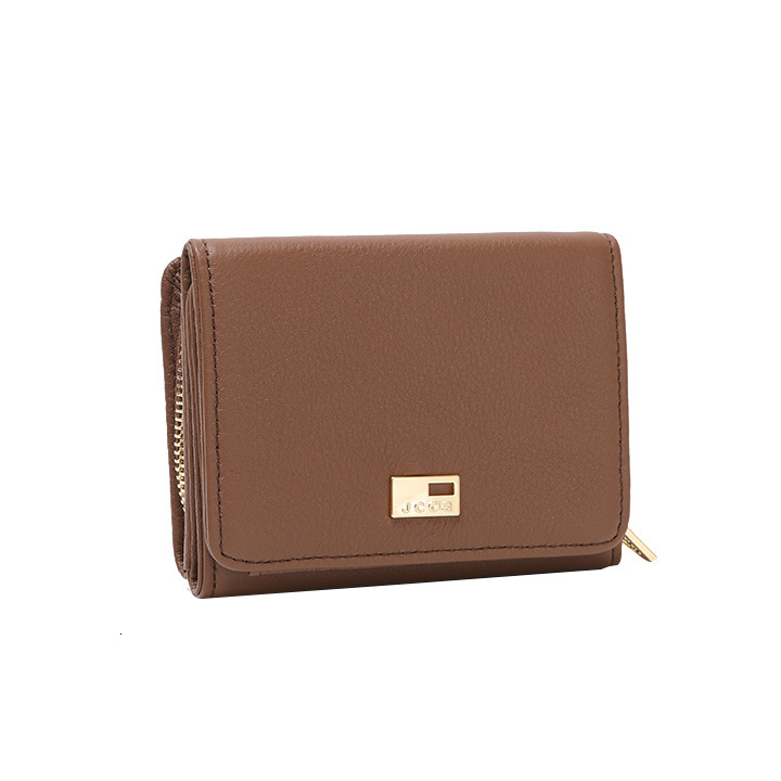 Freeshipping New Designer Genuine Women's Leather Wallet Luxury Clutch Zipper Multi-card Slot Card Holder Large Capacity Japanese Style Short Sol