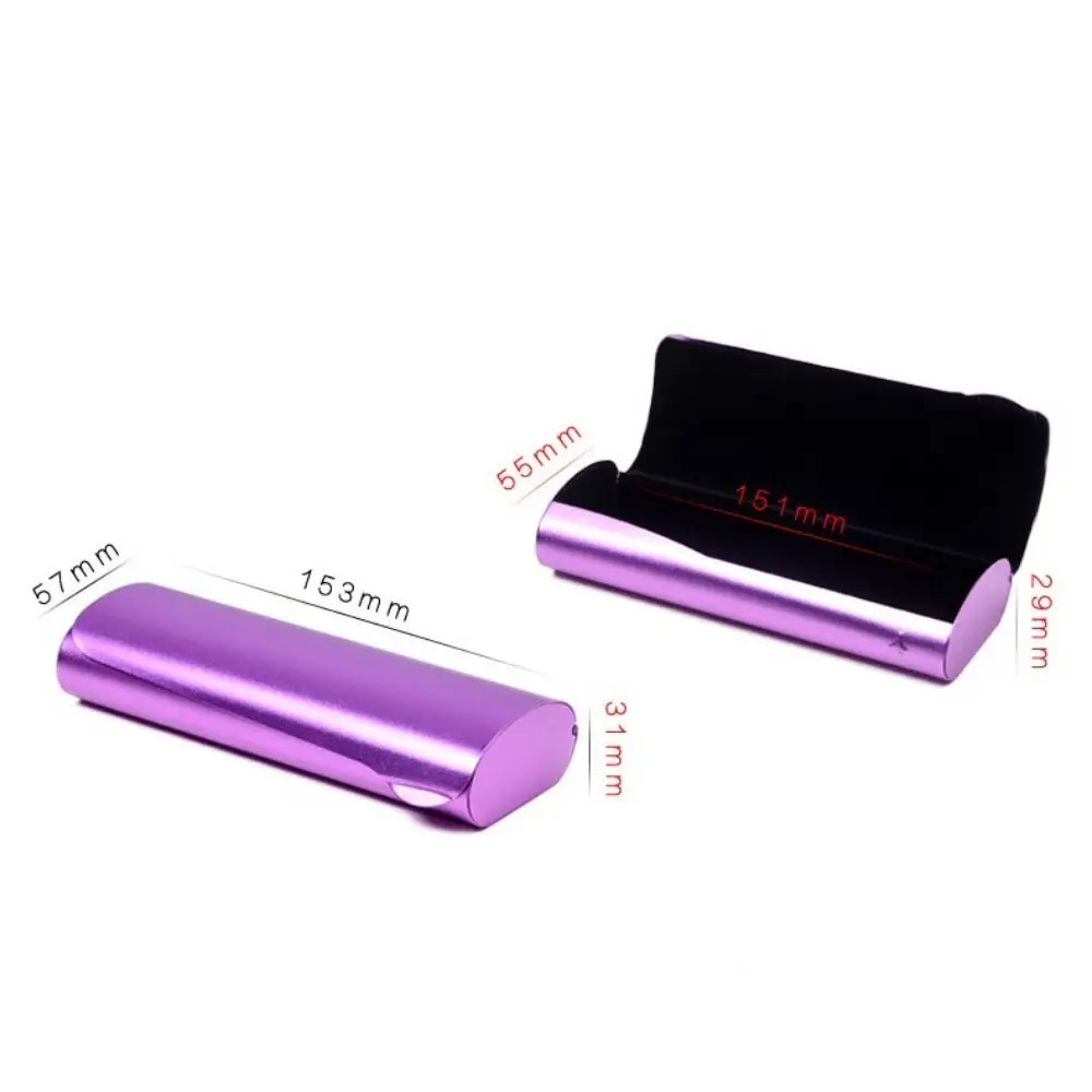 Small Hard Shell Glasses Case Organizer Optical Aluminum Alloy Frosted Myopia Glasses Case Compression Sunglasses Storage Box 250617
