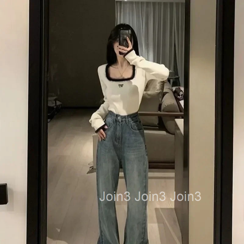 Ladies Pullovers Autumn Korean Style Long Sleeve Outerwears Clothes Smooth New Knitwear Attractive Trend Womens Knit Sweater