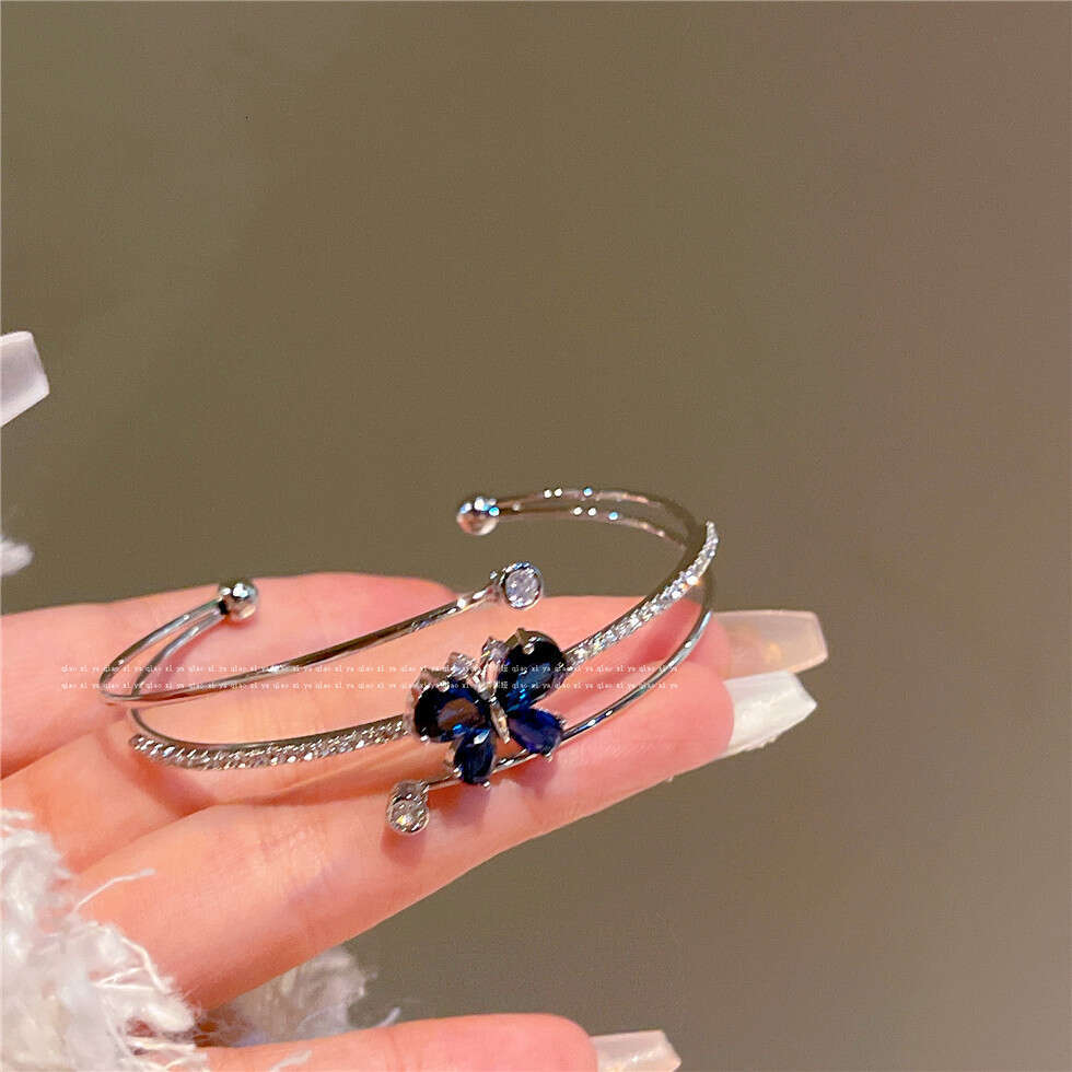 Cool 2024 JOJOACC Blue Small Butterfly Three-Layer Ancient Style New Bracelet