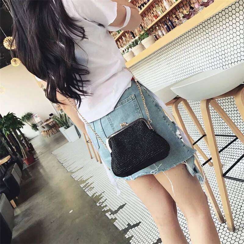 Small Crossbody Boho For Evening Clutch Bags Hasp Ladies Handbag Female Straw Beach Rattan Women Messenger Bag