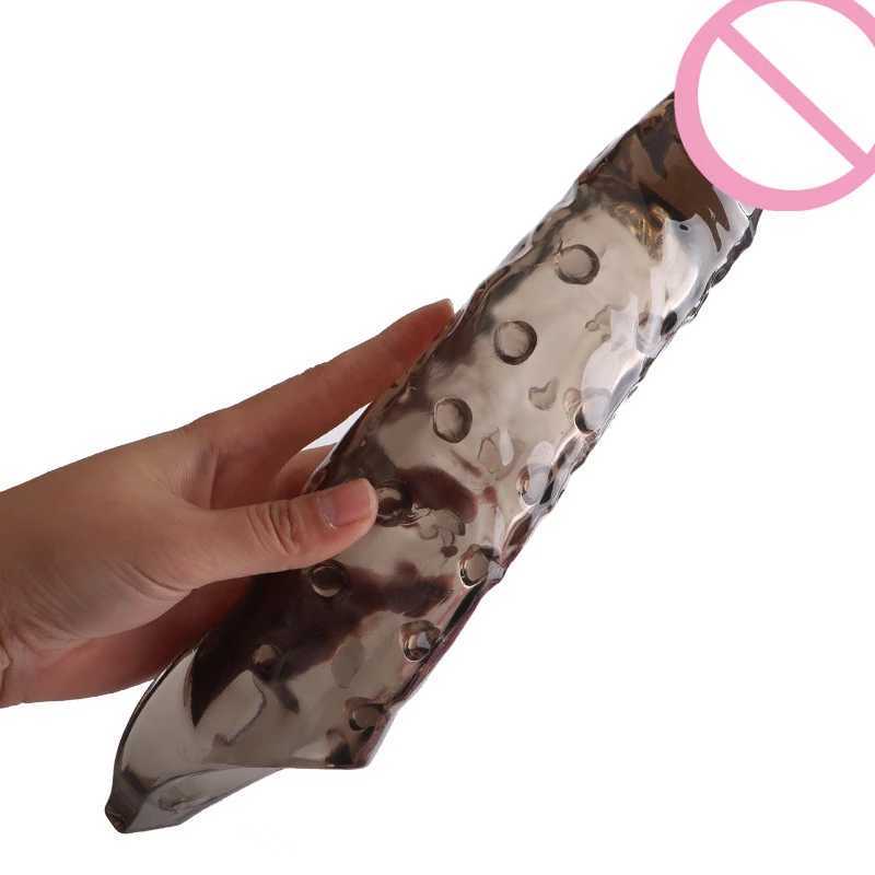 28cm Super Size Big Penis Sleeve Penis Extender 6cm Penis Enlargement Reusable Sex Toys for Men Delay Ejaculation W250618