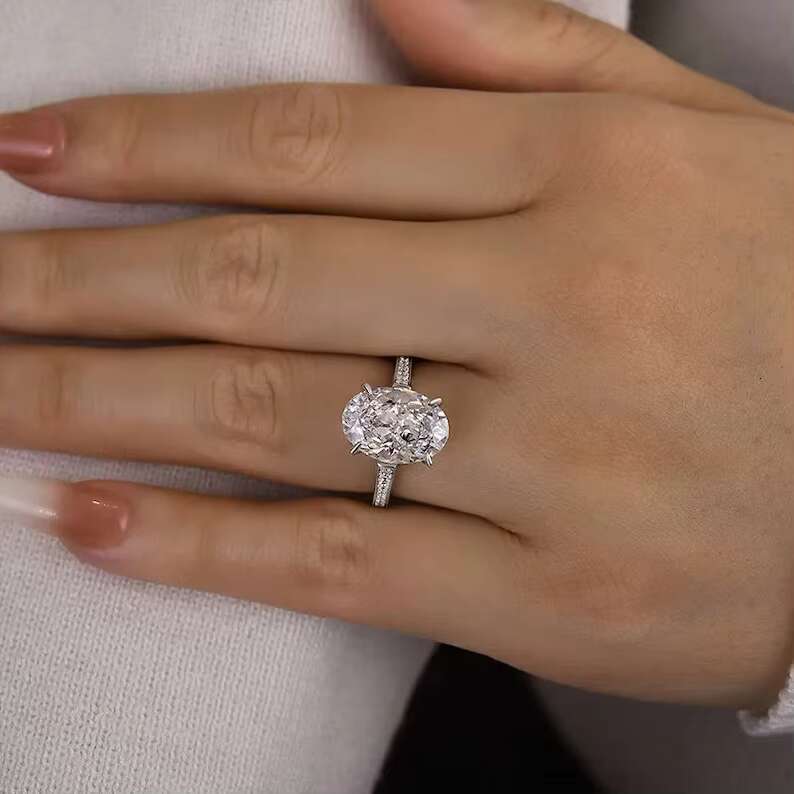 5CT White Moissanite Diamond Engagement Ring Brilliant Oval Cut Wedding Gift Anniversary Gift Gifts for Women