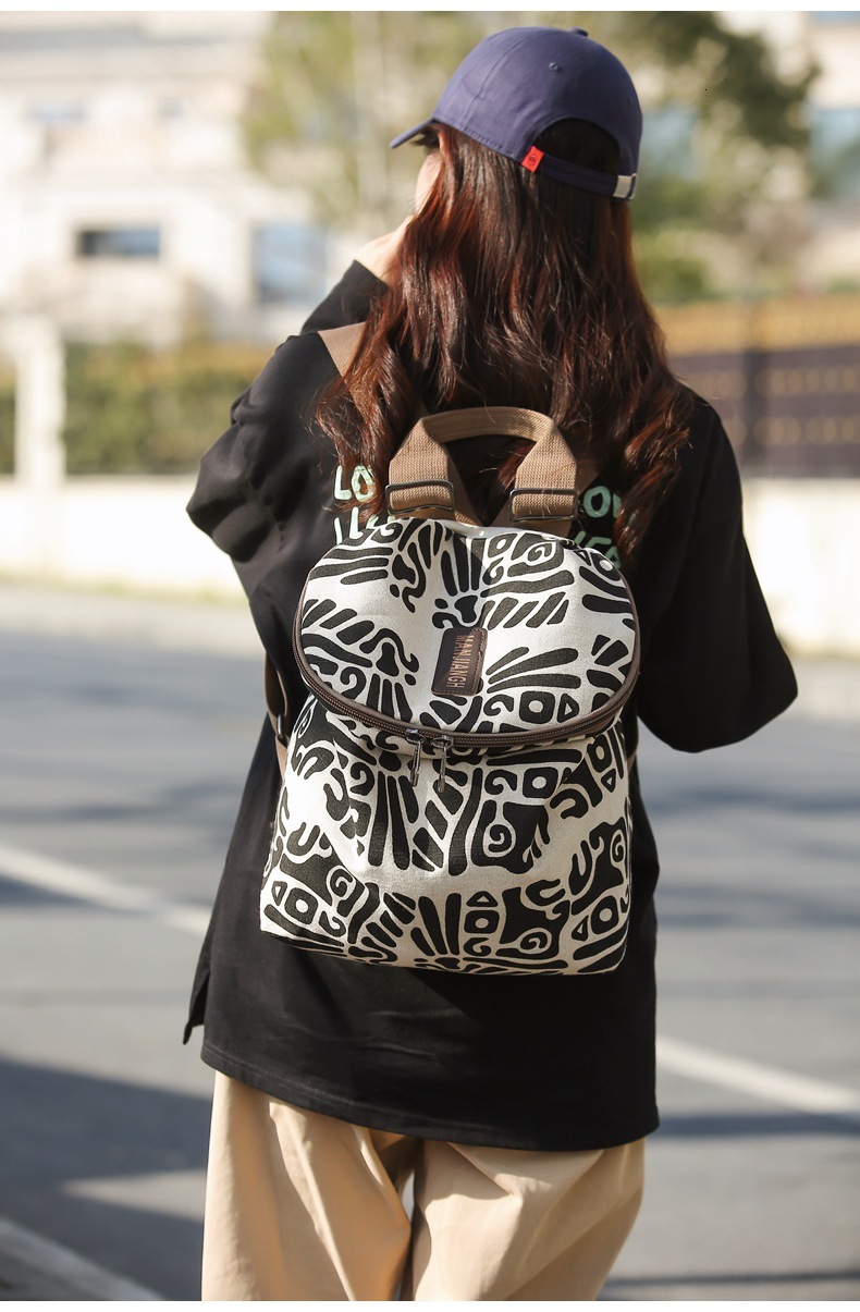 High quality brand new high-quality free designer bag new Korean style large capacity backpack high-end commuting cotton and linen backpack new free d