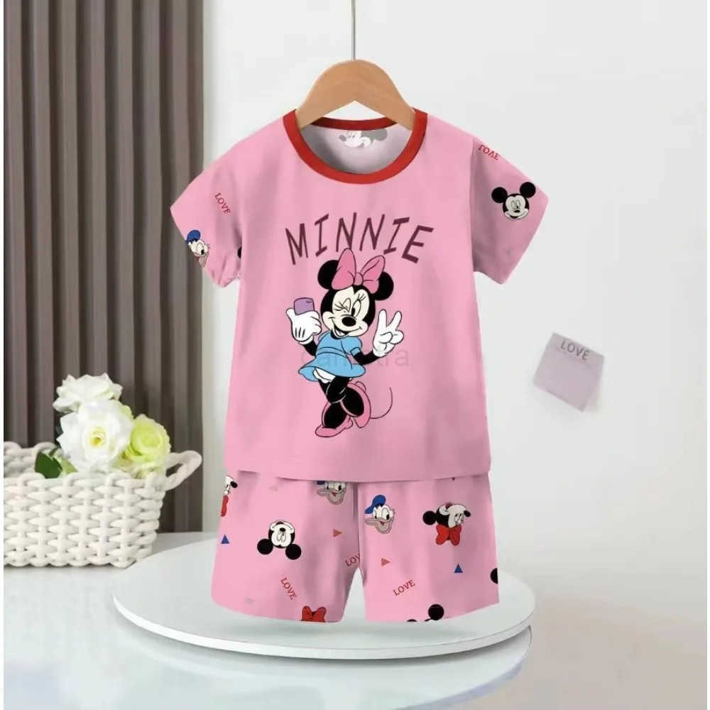 Sanrio Anime Sanrios Children Pajama Kuromi Hello Kitty Melody Kids Cartoon Kawaii Boy Girl Long Sleeve Pants Summer Home Wear XJ250618XJ250618