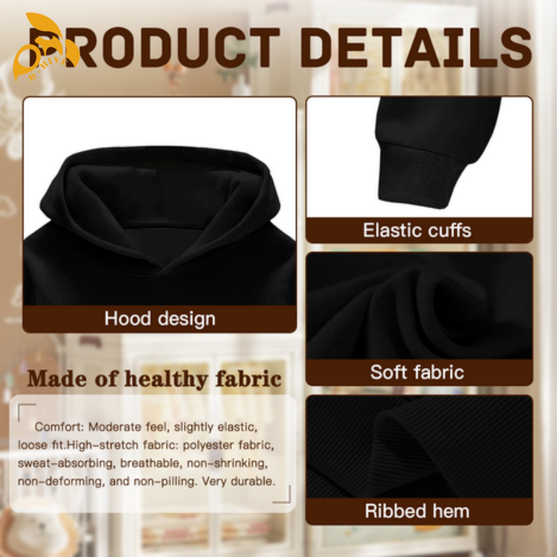 free shipping of customized Children's hooded sweatshirt 260g breathable casual sporty with exquisite patterns from US