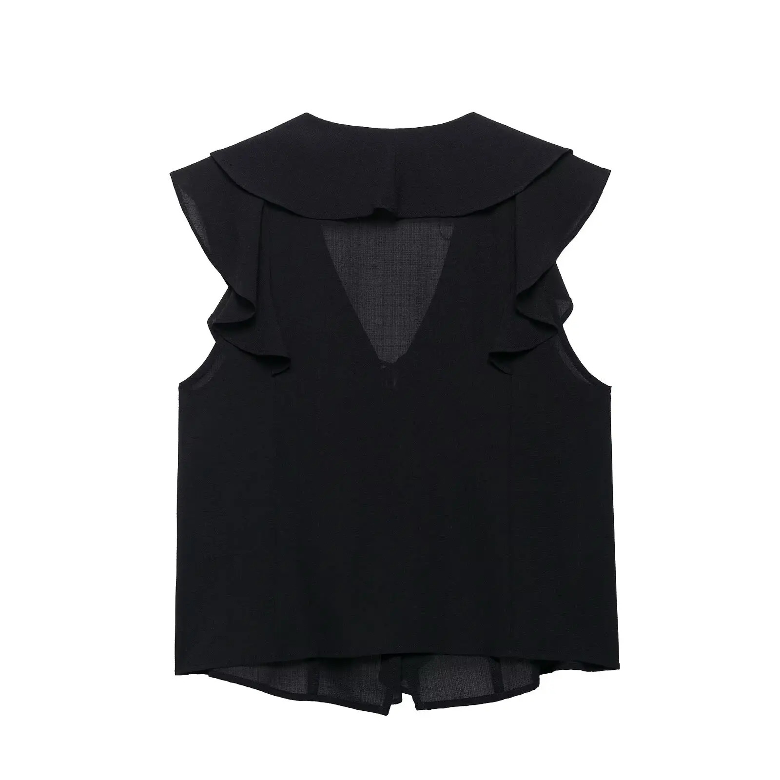 UNIZERA Womens Fashion Stacked Decoration Sleeveless Vneck Shirt Mid Waist Skirt Pants Summer Style Shirt 250617
