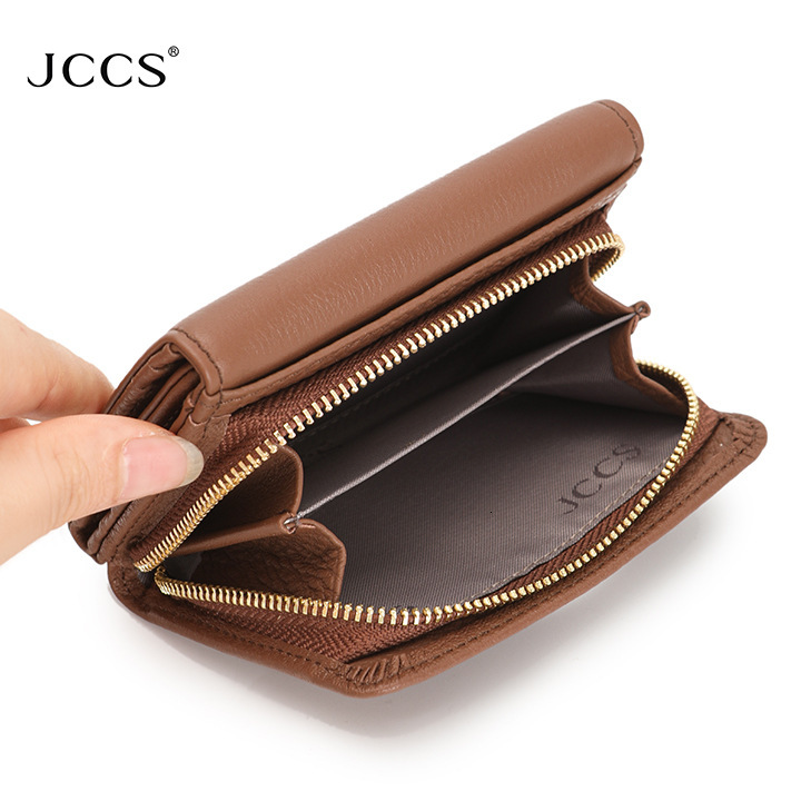 Freeshipping New Designer Genuine Women's Leather Wallet Luxury Clutch Zipper Multi-card Slot Card Holder Large Capacity Japanese Style Short Sol