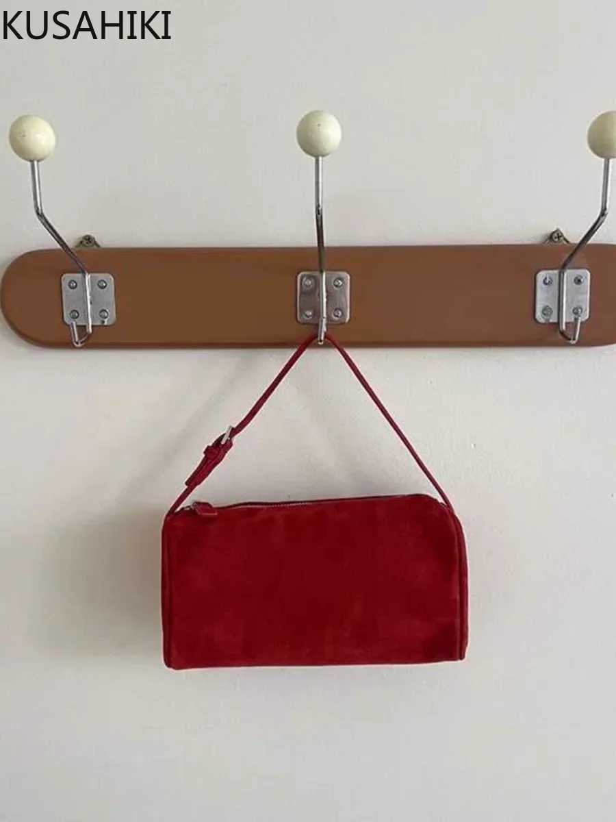 Miyaga 2024 New Casual Women Handbag Faux Suede Leather Mini Single Shoulder Small Square Bag B250618