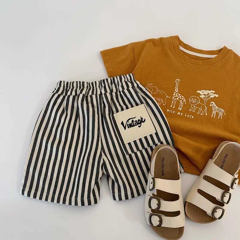 Kids Shorts For Children 1-6 Years Summer New Boys Striped Short Pants Toddler Cotton Clothes Kids Loose Children ClothingC250617