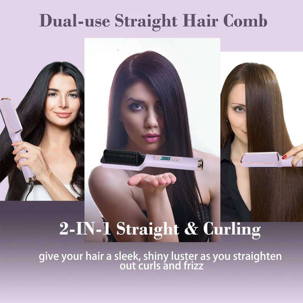 Brush Electric Brushes Hot Comb For Hair Curler Beard Straightener Ceramic Fast Heating