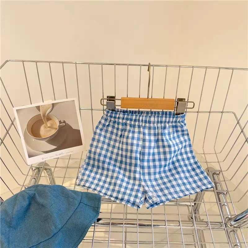 2024 New Summer Clothing Plaid Shorts Boutique Fashion Childrens Wear Pants Short Thin Casual Baby Boys Girls Leisure ShortsC250617