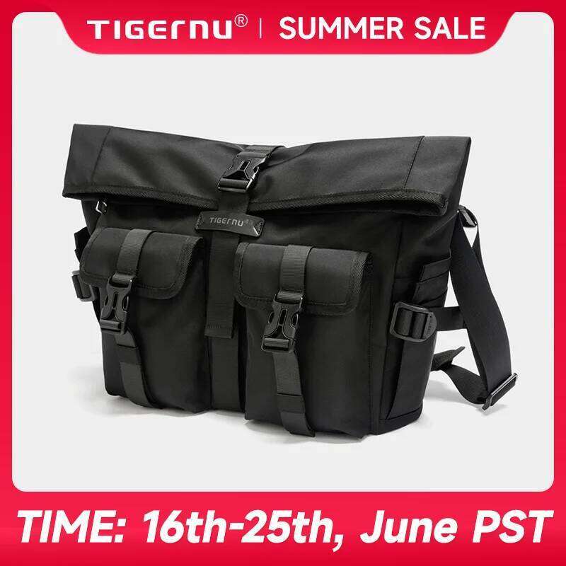 Tigernu Fashion Male Shoulder 13.3inch Laptop Bag Outdoor Crossbody For Men Cycling Bags Boys Messenger