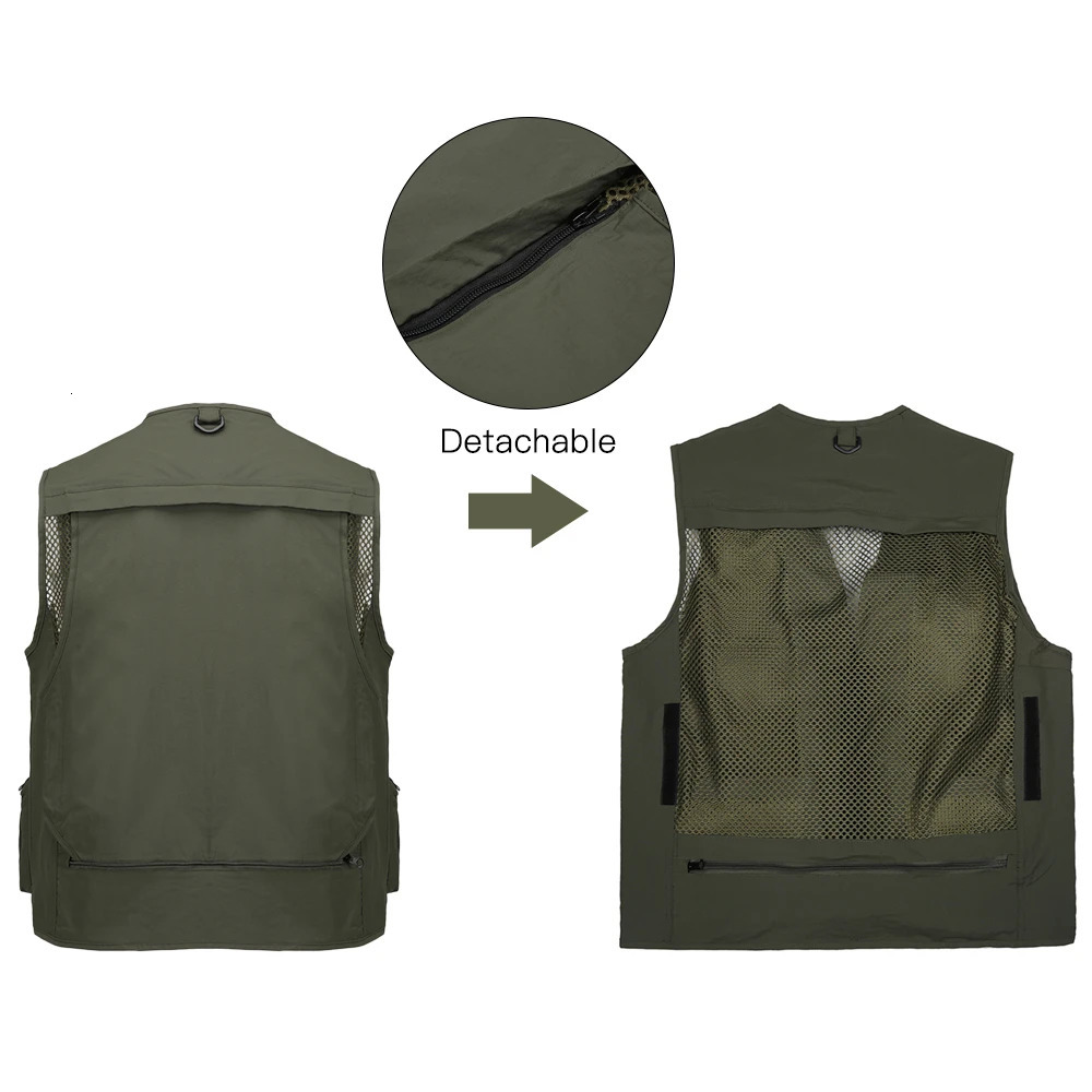 Fishing Pography Vest Summer Multi Pockets Mesh Jackets Quick Dry Waistcoat 250617