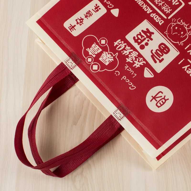 Big Folding Shopping Bag Eco-Friendly n-Woven Reusable Tote Bags Handbag for Travel Grocery Bag fem shopper Bags B250618