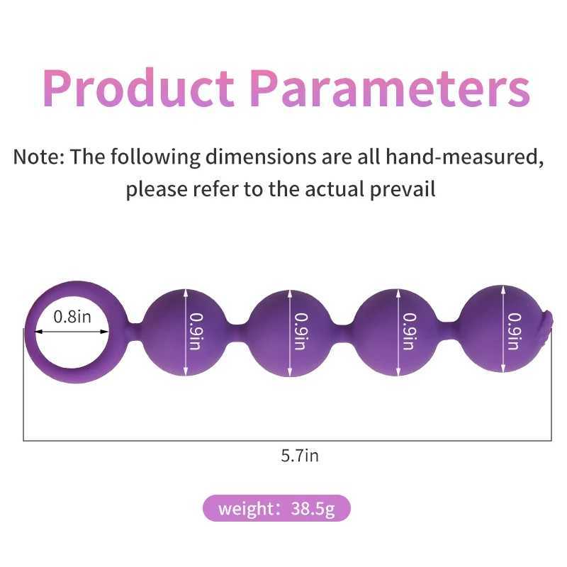 BDSM Silicone Big Anal Plug 4 Ball Anal Bead Anus Masturbation Butt Plug Erotic Flirt Sex Toy Prostate Massage for Men Women 18+ W250618