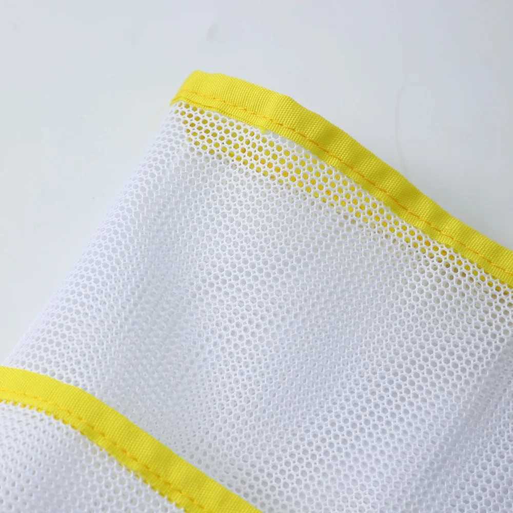 Breathable White Mesh Beach Bag Summer Large Capacity Lightweight Tote Wide Opening Padded Shoulder Strap Durable Sand-Resistant B250618