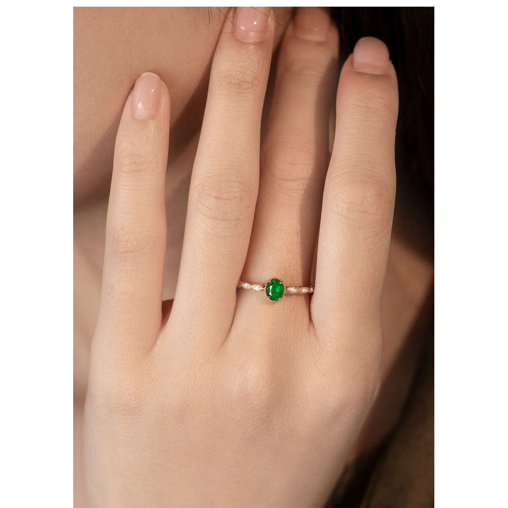 New High Imitation Natural Pink Tourmaline Korean and Japanese Light Luxury Niche Design Versatile Open Women's Ring