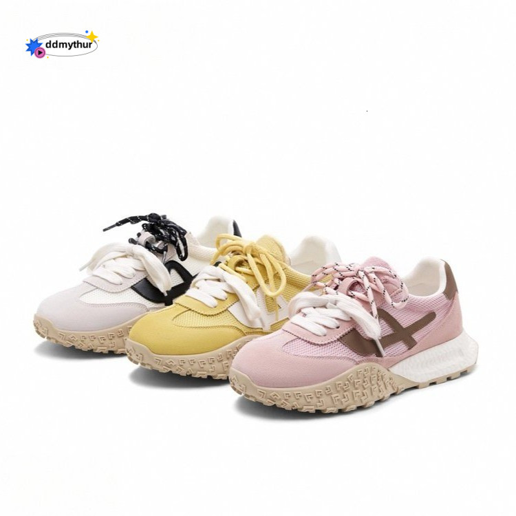 Women's Mesh Breathable Thick Sole Agan 2025 Summer New Versatile Fashion Casual German Training Shoes ddmythur