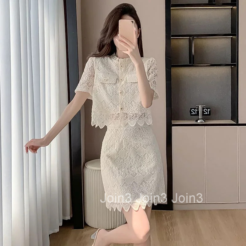 Woman Outfit Short Sleeve Kawaii 2 Pieces Sets for Women Skirt Vacation 2025 Summer Fashion Luxury Designer Clothing Jacket Full