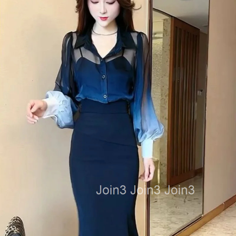 Long Sleeve Sexy Skirt Woman Outfit Commuting 2 Pieces Sets for Women Festival Y2k Clothes Clothing New Arrivals Trend 2025 Full