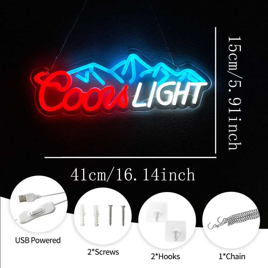 Coors Light Neon Sign Used For Wall Decoration USB Power Supply Switch Beer Bar Bedroom Man Cave Club Personality Decor. Z250618