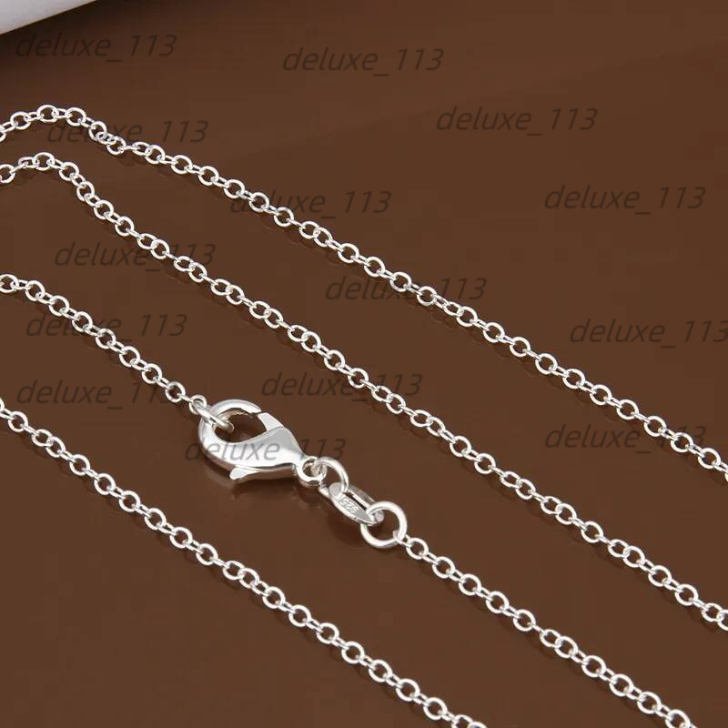 Chains Necklaces Pendants Jewelry Sterling Sier Plated Necklace Chain 16 18 20 22 24 1Mm Thin Box Bike Pendant For Women And Men Drop