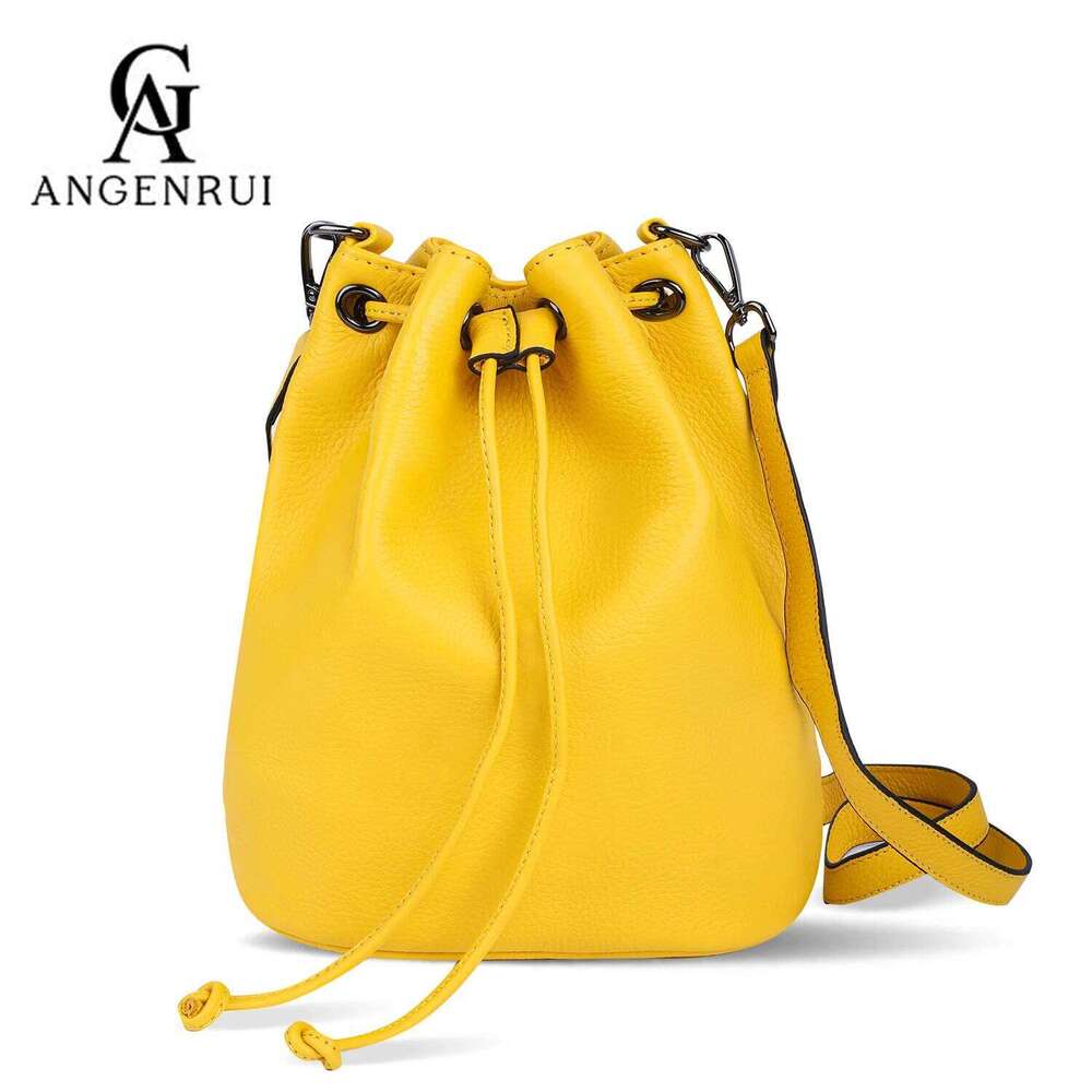 New Genuine Leather Bag, Bucket bag, Multifunctional Handheld Small Handbag, Fashionable Single Shoulder Crossbody Bag For Women