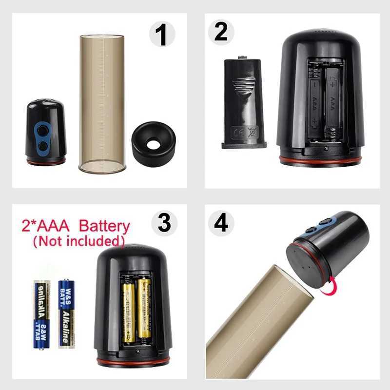 HESEKS Automatic Penis Vacuum Pump Men Male Masturbator Penis Enlargement Extend Pump Penis Enlarge Air Pressure Device W250618