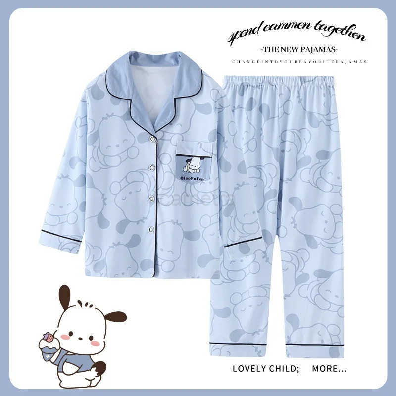 Sanrio Cute Kids Pajama Sets Trendy Pretty Lovely Print Soft Loose Children Nightwear Suit Comfortable Breathable Autumn Winter XJ250618XJ250618