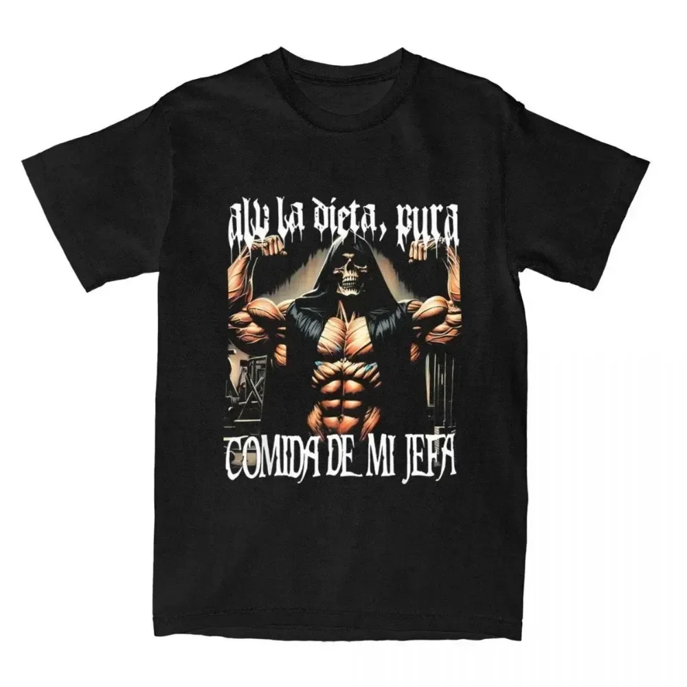 Men T-Shirt Gym Cotton Mens T Shirts Skulls Ponte Tops Casual Clothing