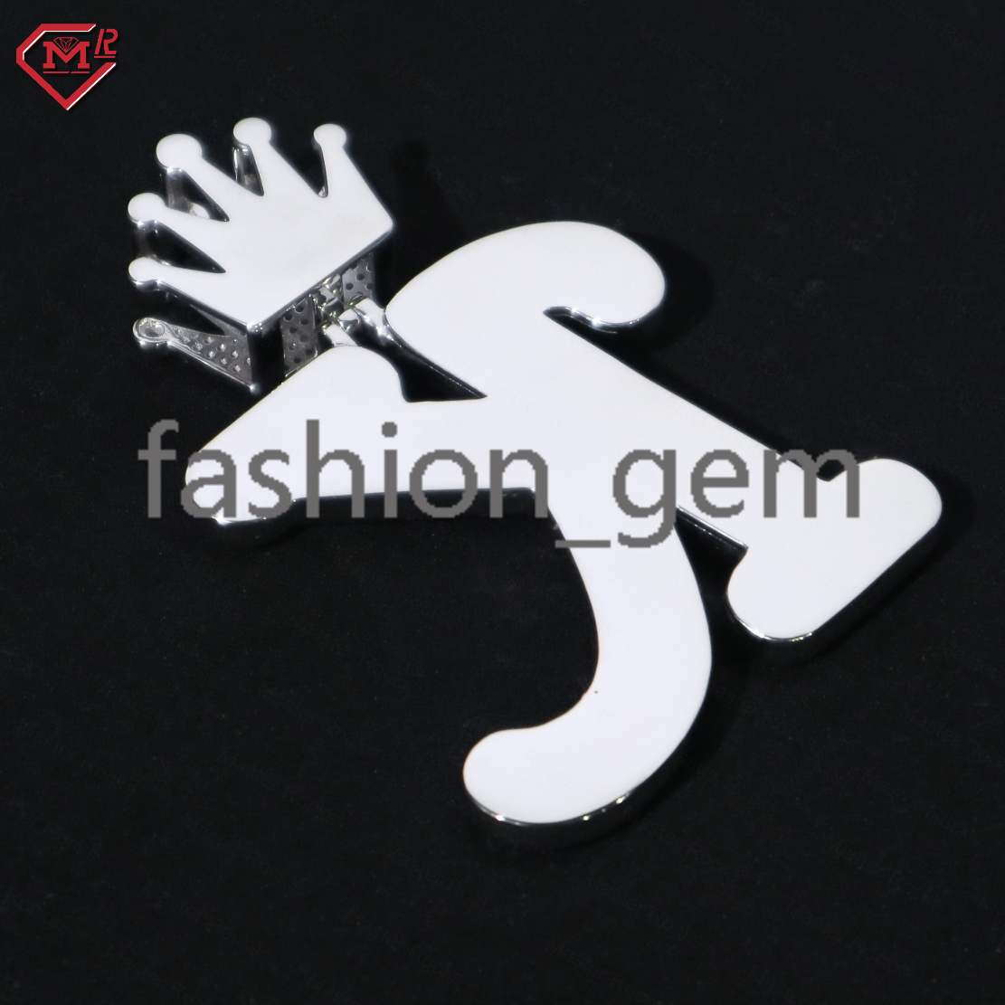 Buss Down Custom Moissanite Pendant Crown Bail Iced Out Initial Letter 925 Silver Hiphop Moissanite Pendant