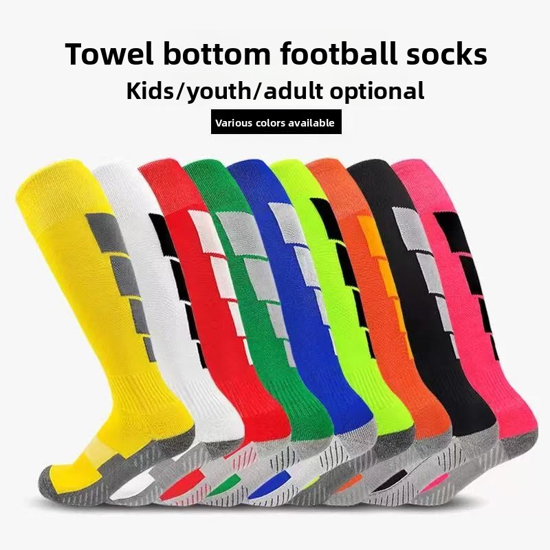 Free Shipping 5pcs Kids Soccer Socks,Solid Striped Knee High Tube Football Sports Socks for Boys,baseball socks,tube socks