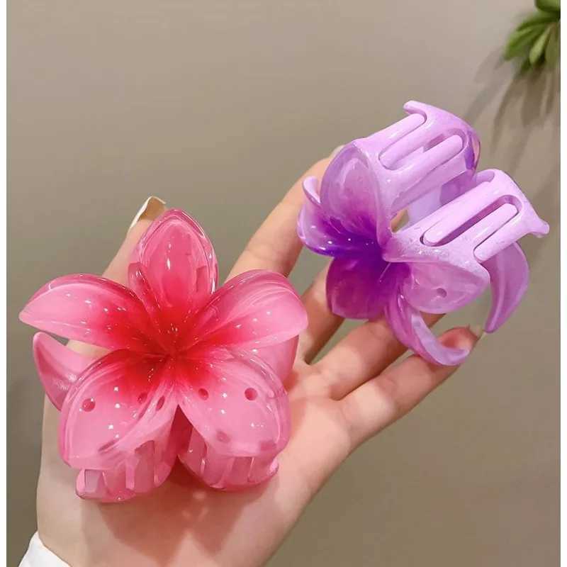 Hawaiian Claw Clips for Thick Hair Flower Hair Clips Large Plumeria Clips Hibiscus Hair Clip Hair Accessories Women Summer Beh L250617