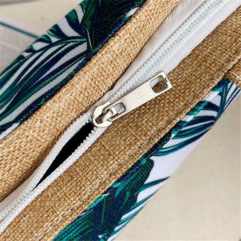 Wens Messenger Bag Leaves Printed Canvas Handbags Large Capacity Totes 2022 Fi Ladies Portable Zipper Beach Shoder Bag B250618