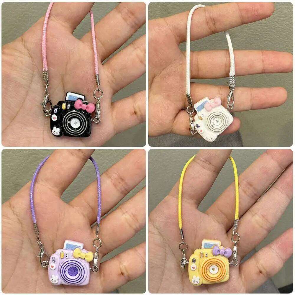 Labubu Bag Mini DIY Camera Dress Up Plush Toy For Cm Doll Hanging Neck Accessories Dollhouse Pendant