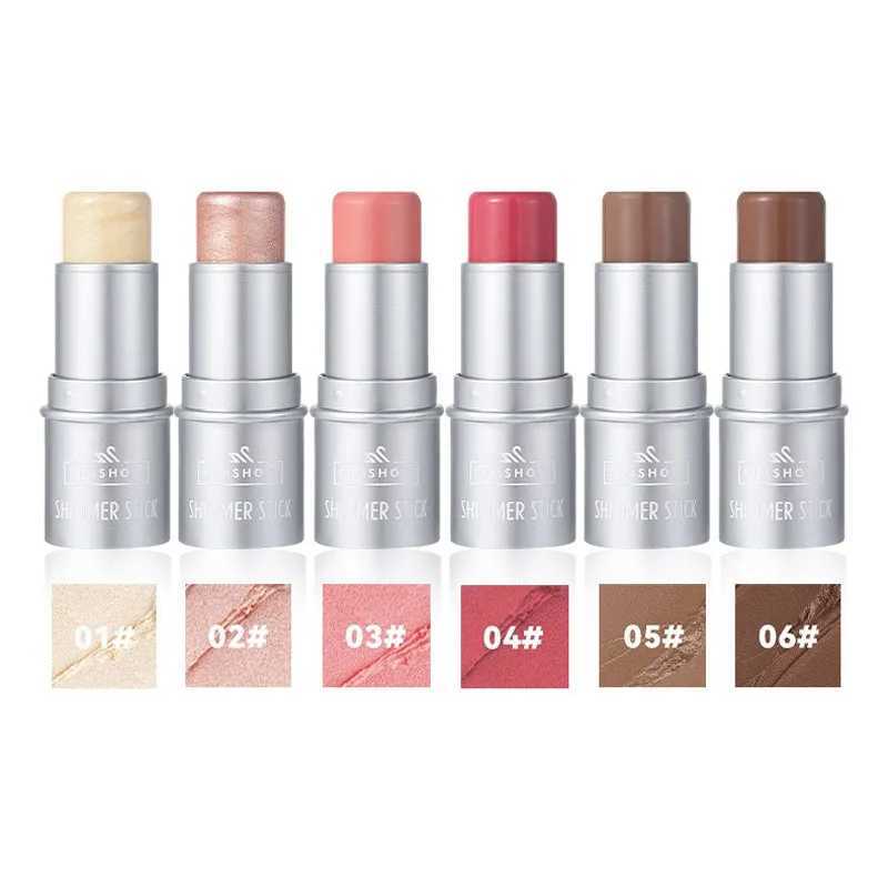 Face Brown Contouring Bronzer Stick Multifunctional Highlighter Blush Silkworm Brightening Sculpt Facial Outline Shadow Cosmetic XJ250618