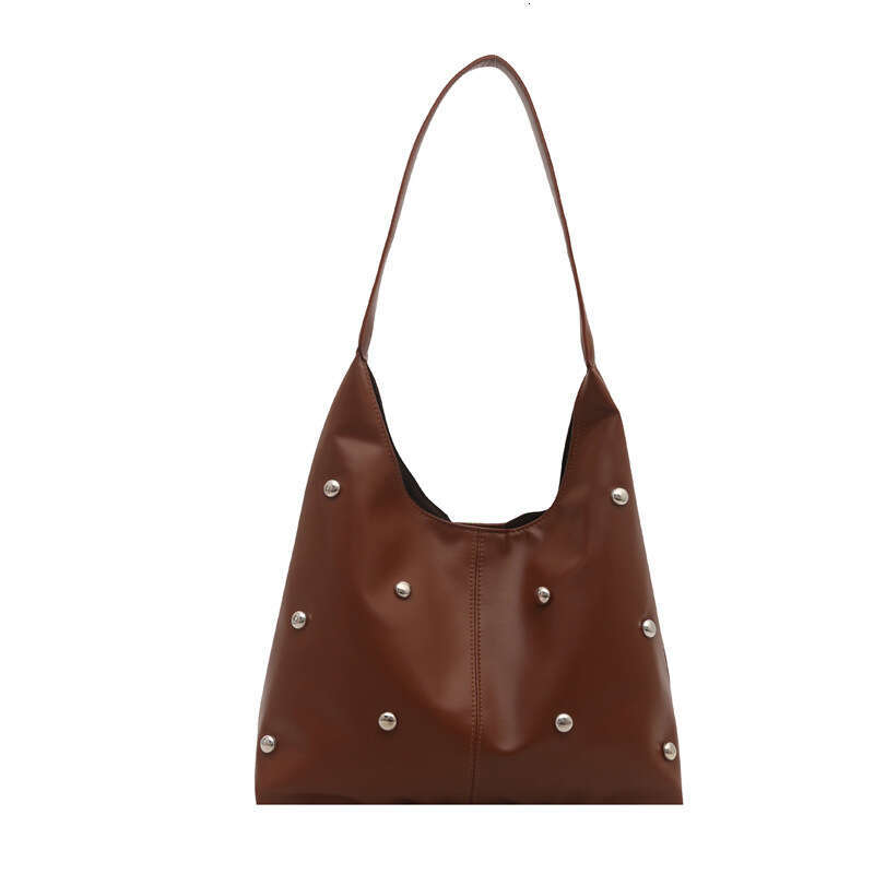 2025 Summer New Niche Punk Style Fashion Trendy Personality Large Rivet Design Single Shoulder Underarm Bag