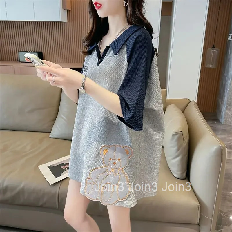 Summer Outfit Female Tee Graphic Womens Polo Short Sleeve T-shirt New on Offer Original Korean Popular Clothes Luxury T-shirts