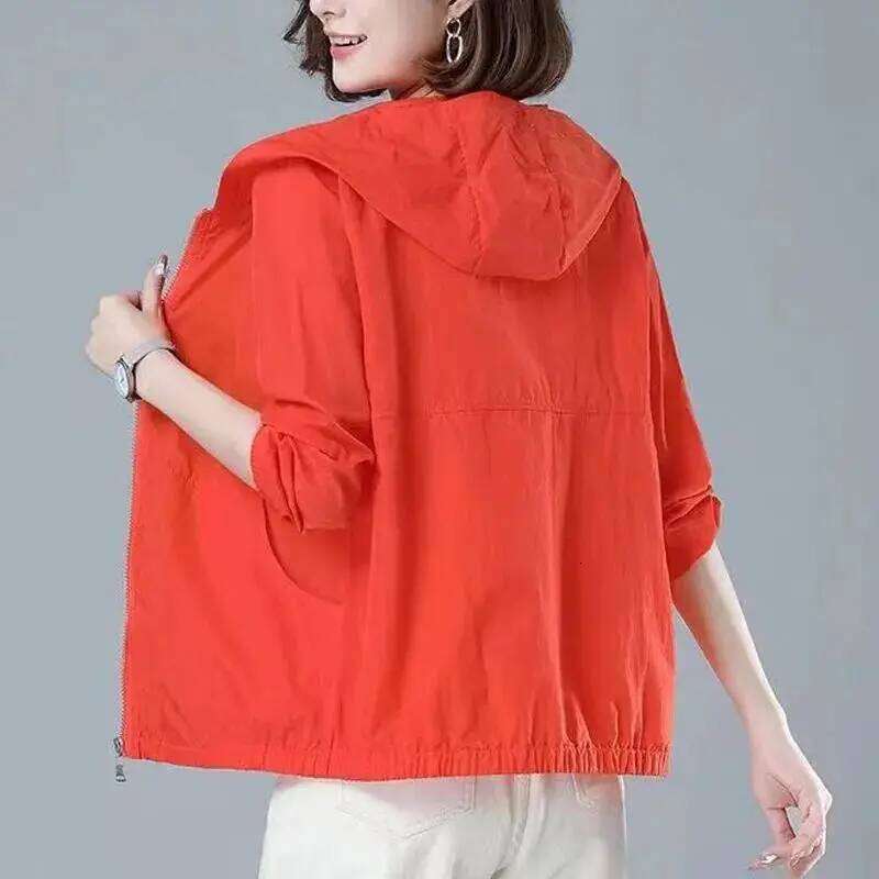 Women's Short-Sleeve Summer Jacket - Loosely Fitted Casual Coats with UV Protection