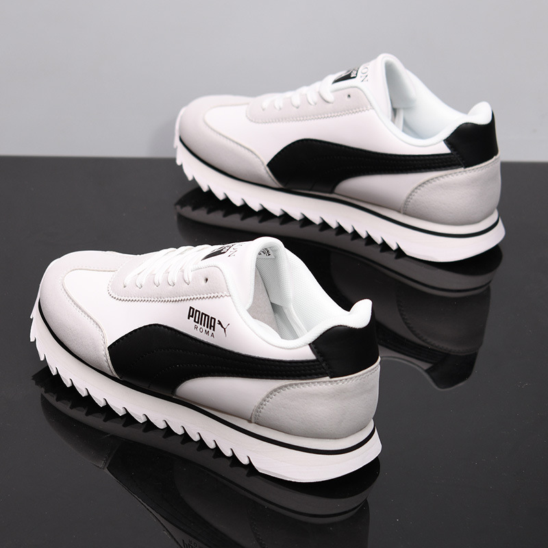 Fashionable soft soled lightweight running shoes for men and women 2025s new design breathable and height increasing casual shoes black beige red hot 