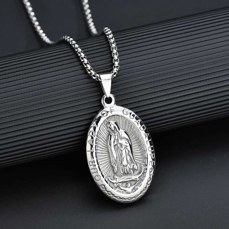 Nextvance Religious Virgin Mary Pendant Amulet Necklace For Women Men Stainless Steel Christian Prayer Necklaces Jewelry Gifts W250618