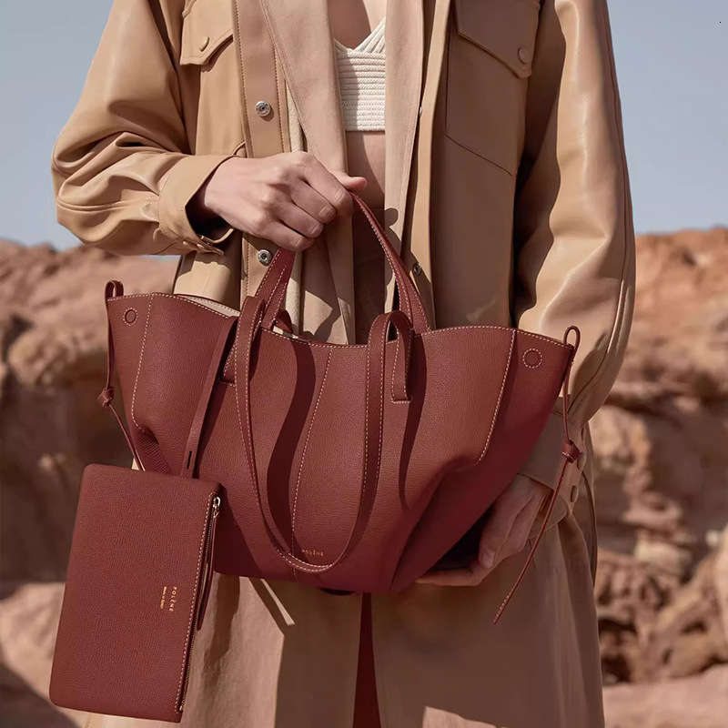 Free Shipping 2025 New Designer Bag Top Leather Women's Handbag Fashion High Quality Shopping Bag Genuine Leather Commuter Large Capacity Shoulde